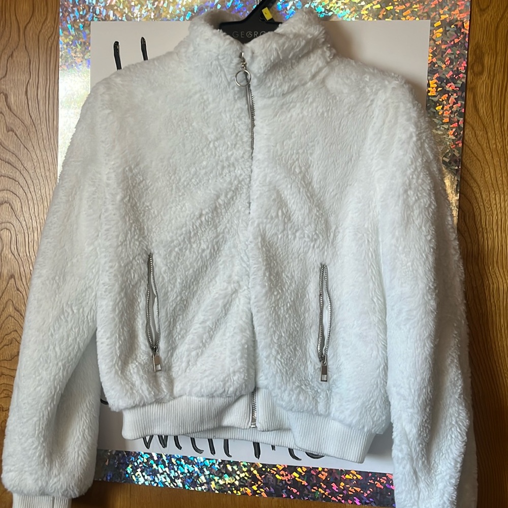 Fluffy White Sweater